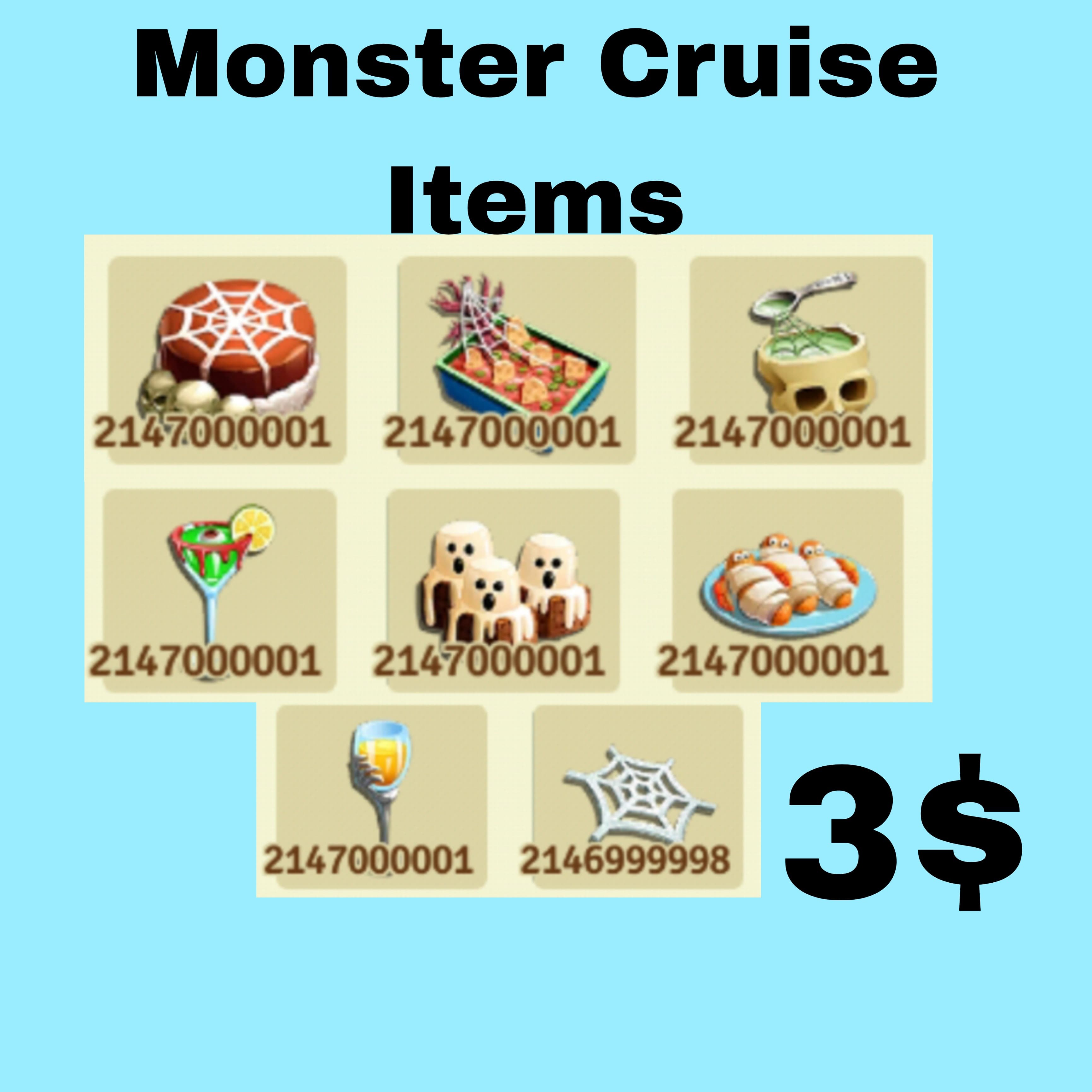 Monster Cruise Items